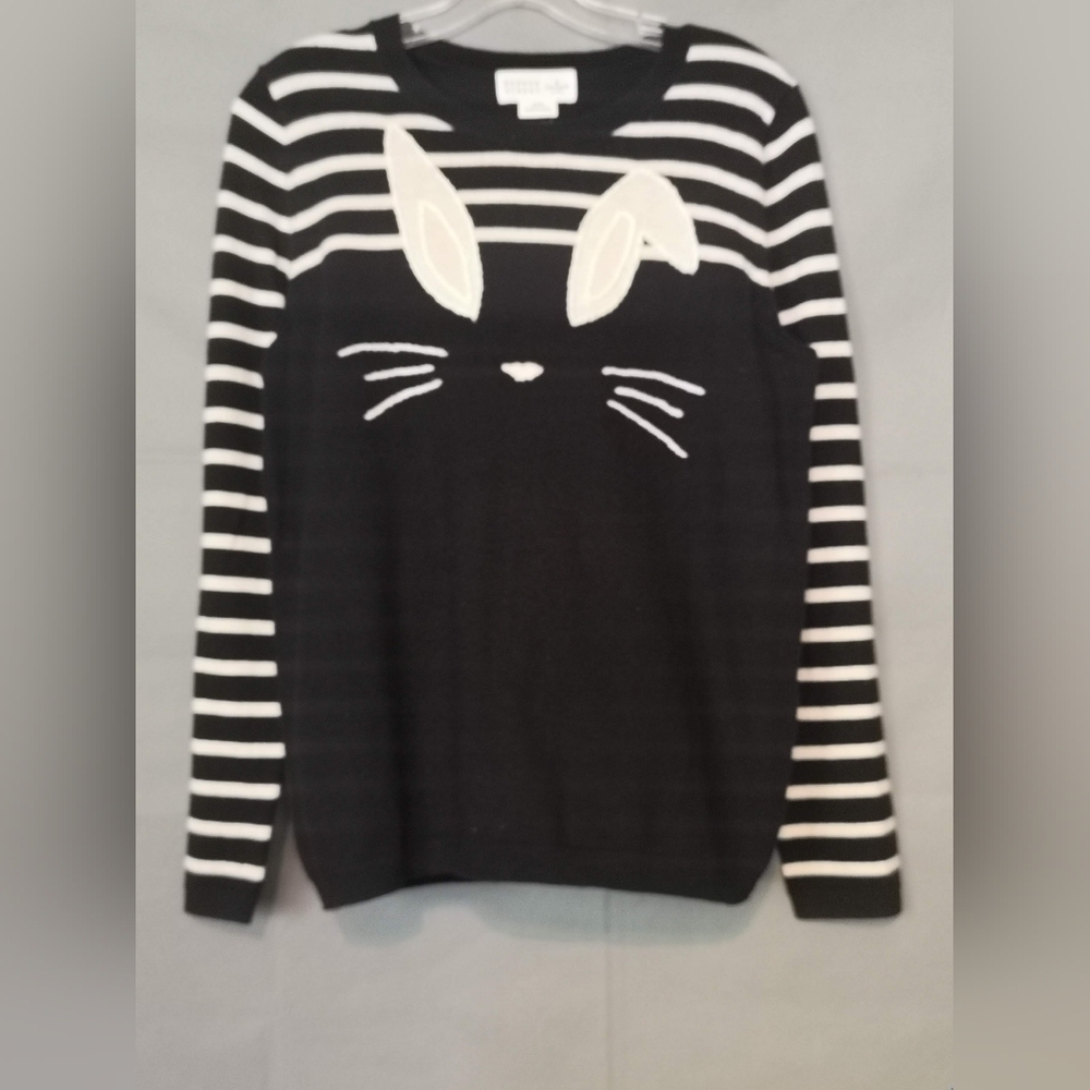 Kate Spade Striped Black Color Blocked Knit Pullover Sweater - NWT-- HOST PICK!!